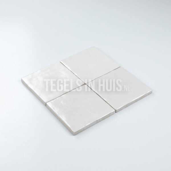 wandtegel 10x10 wit handvormlook wit