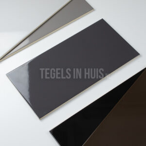 Wandtegel 20×40 mat zwart WAAMB732