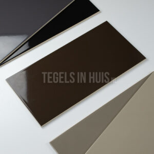 Wandtegel 20×40 mat zwart WAAMB732