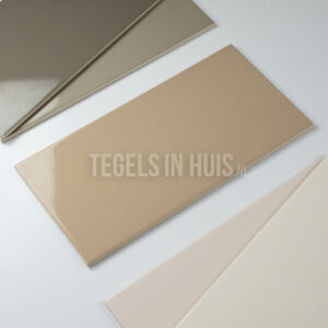 Wandtegel 20×40 mat licht beige WAAMB107