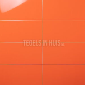 wandtegel 20x40 glans oranje rood waamb450