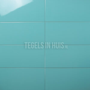 wandtegel 20x40 glans turquoise waamb457