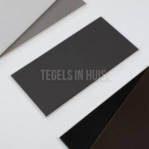 Wandtegel 20×40 mat zwart WAAMB732