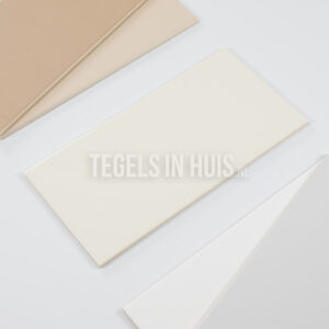 Wandtegel 20×40 mat licht beige WAAMB107