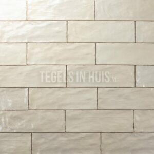 wandtegel 6,5x20 beige handvormlook cream