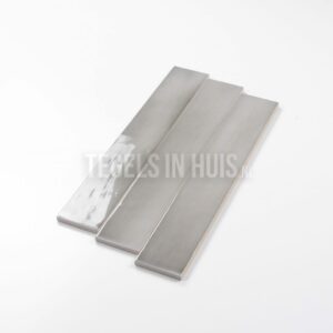 wandtegel 6,5x40cm manacor mercury grijs handvorm glans