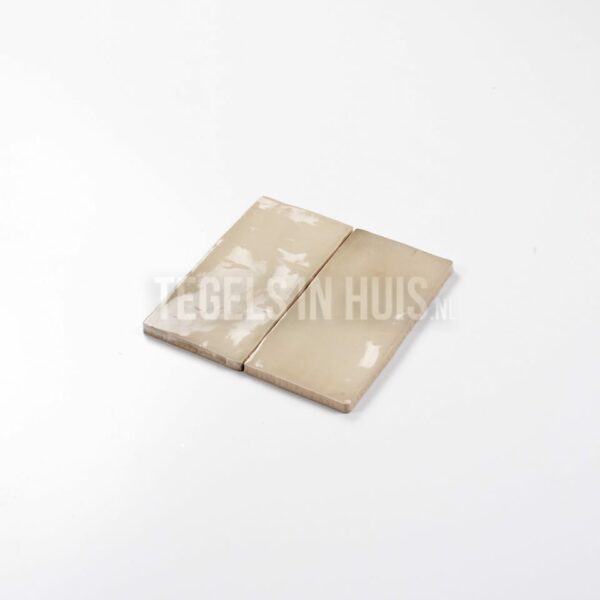 wandtegel 7,5x15cm manacor argile beige handvorm glans