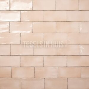 wandtegel 7,5x15 manacor blush pink roze handvorm glans