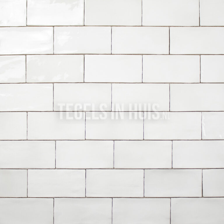 wandtegel 7,5x15 manacor wit handvorm glans