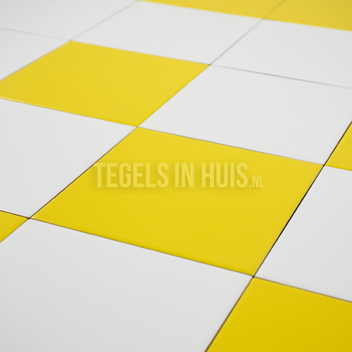 wandtegels amarillo geel mat 15x15