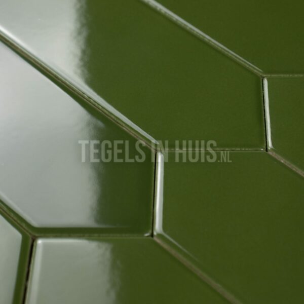 wandtegel arrow green kelp donker groen 5x25