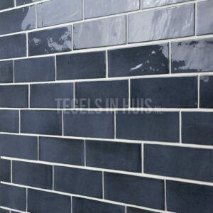 wandtegel coco donker blauw night glans 5x15