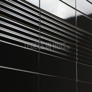 wandtegel costa nova onda zwart glans 5x20