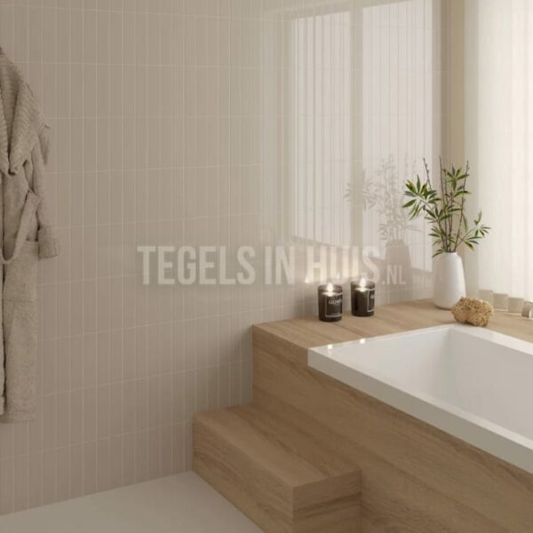 wandtegel costa nova pale beige glans 5x20