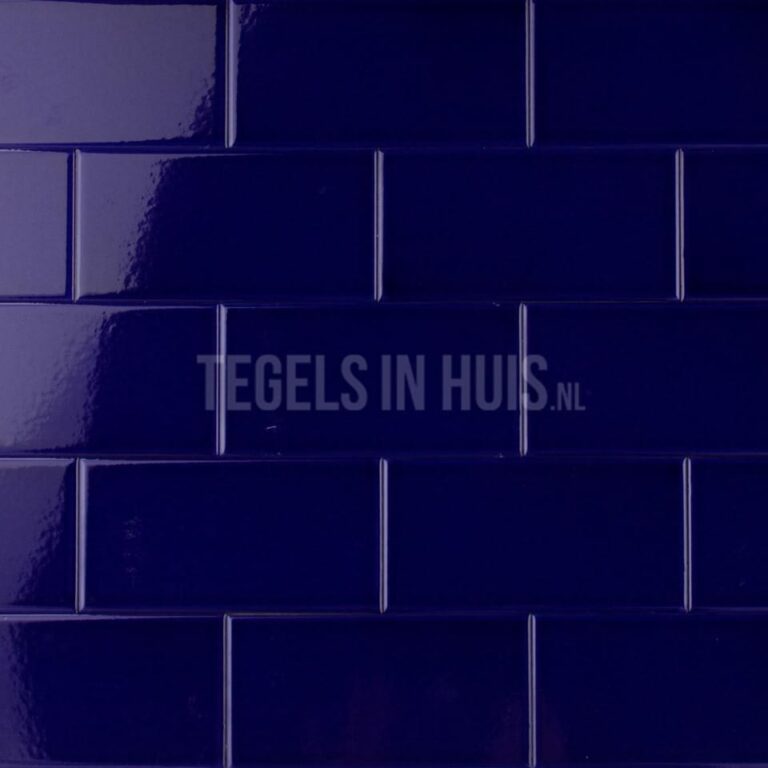 wandtegel evolution glans kobalt blauw craquelé 7,5x15 cm