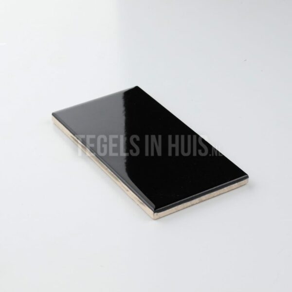 wandtegel evolution glans zwart 7,5x15 cm