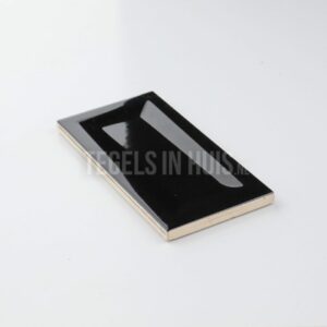 wandtegel evolution in metro glans zwart 7,5x15 cm