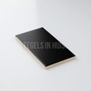 wandtegel evolution mat zwart 7,5x15 cm