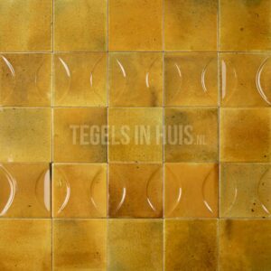 wandtegel hanoi caramel geel decor 10x10