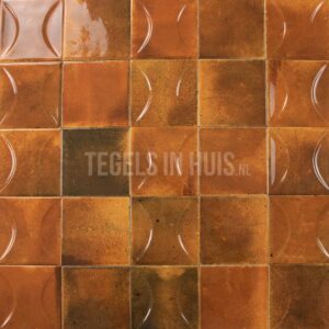 wandtegel hanoi cognac decor 10x10