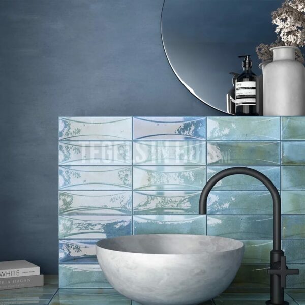 wandtegel hanoi licht blauw decor 6.5x20
