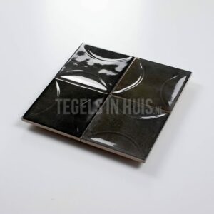 wandtegel hanoi zwart decor 10x10