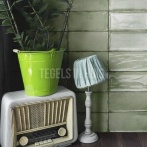 Wandtegel Life 10×20 Mela licht groen glans