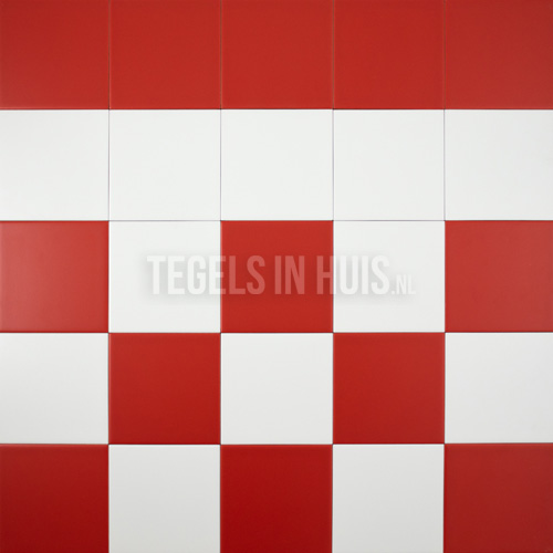 wandtegels rojo rood mat 15x15