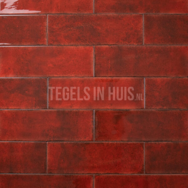 wandtegel titan ruby rood glans 10x30