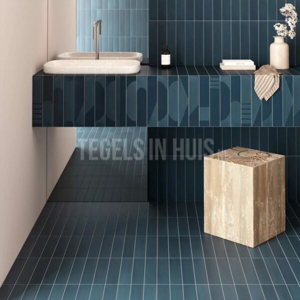 wandtegel wadi decor blauw 6x30