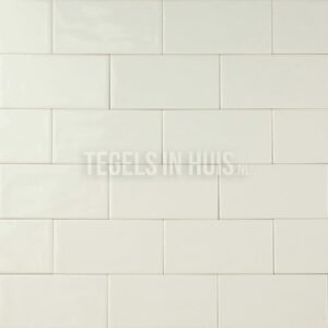 wandtegel cottage 7,5x15 glans cream beige handvormlook met rechte kanten