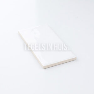 wandtegel cottage 7,5x15 glans wit handvormlook met rechte kanten