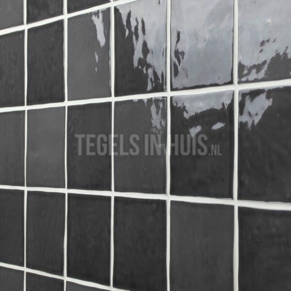 wandtegel zellige rio preto antraciet glans 10x10