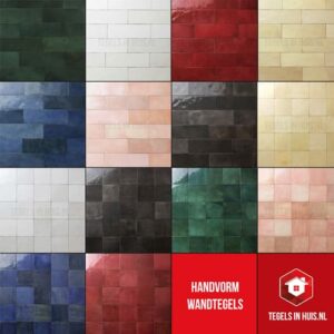 handvorm wandtegel 13x13 wit random glans