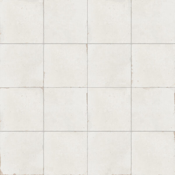 vloertegel savannah wit 45x45 cm uni ( 4 in 1 tegel ) vintage