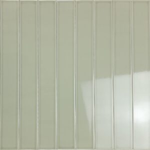 wandtegel langwerpig vitral olijf groen 5x40