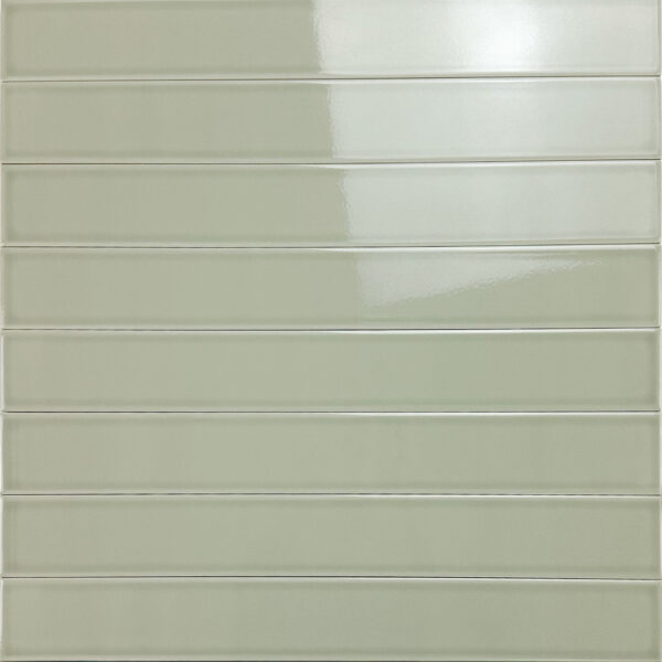 wandtegel langwerpig vitral olijf groen 5x40
