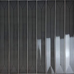 wandtegel langwerpig vitral zwart decor axis 5x40