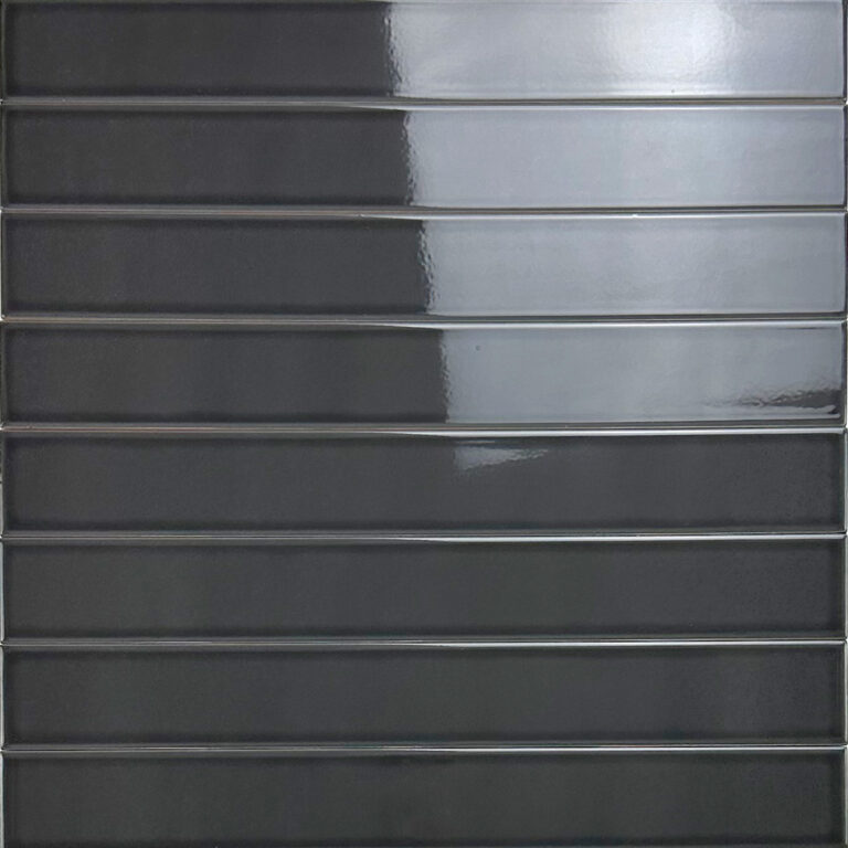 wandtegel langwerpig vitral zwart 5x40