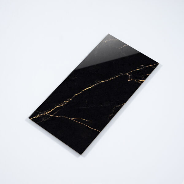 vloertegel / wandtegel lave marmer zwart goud gepolijst 60x120 gerectificeerd