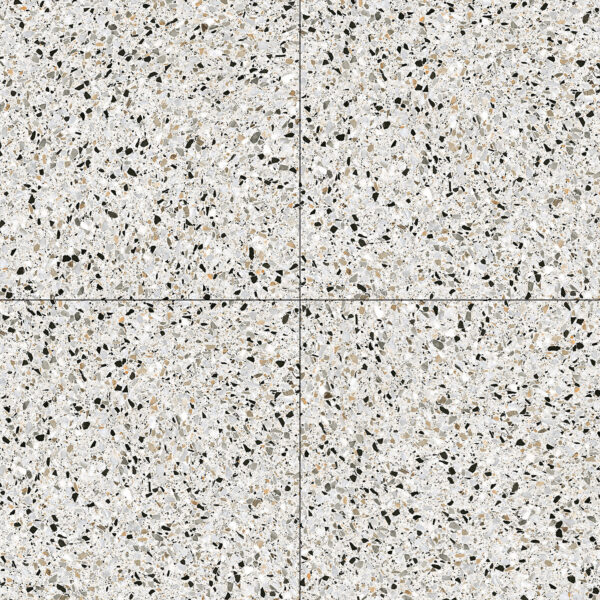 vloertegel / wandtegel nadinne terrazzo naturel grijs 60x60 gerectificeerd