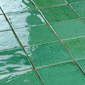 wandtegel menorca lake groen vintage craquele 10x10