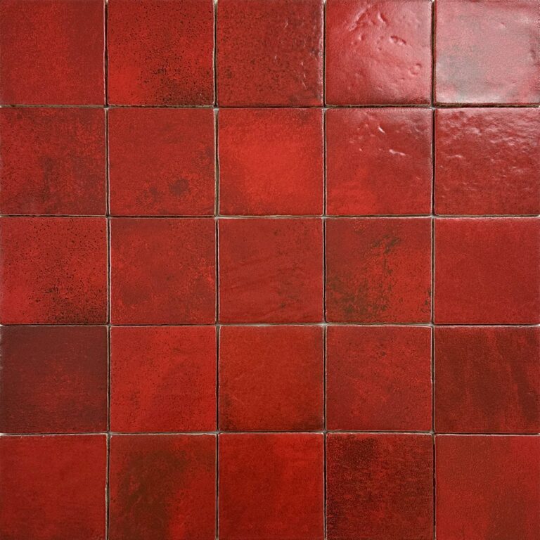 wandtegel menorca rood vintage craquele 10x10