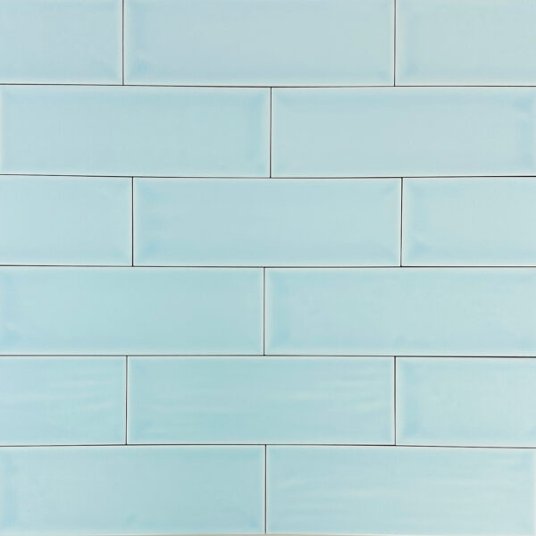 wandtegel aria handvorm licht blauw mat 10x30