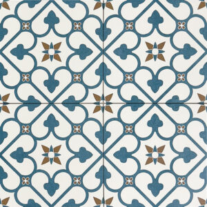 vloertegel / wandtegel bridge blauw vintage 45x45 4 in 1