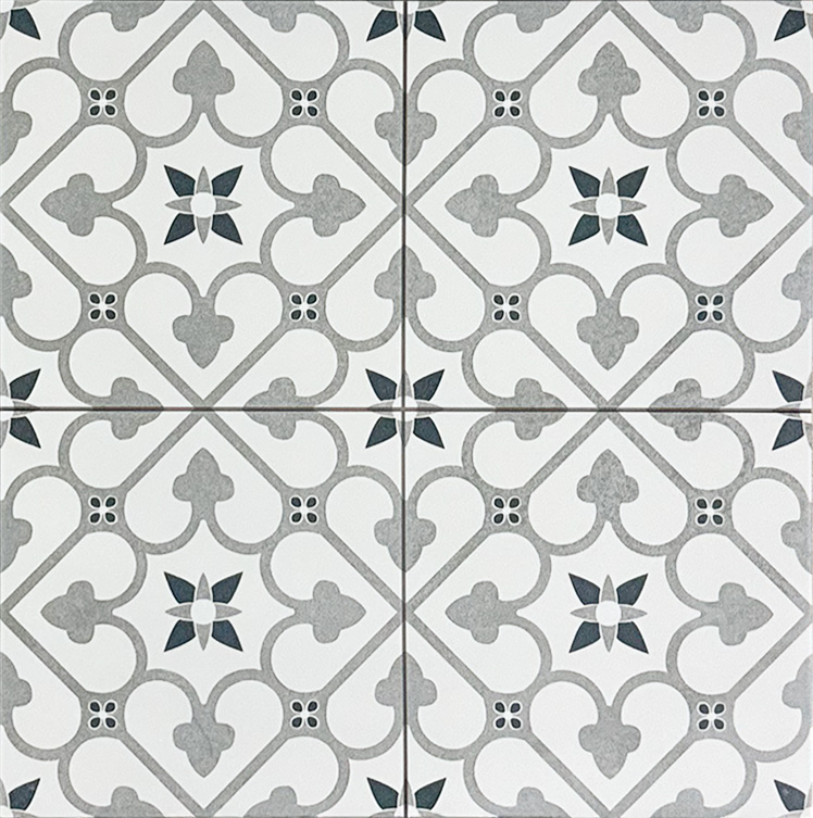 vloertegel / wandtegel bridge grijs vintage 45x45 4 in 1