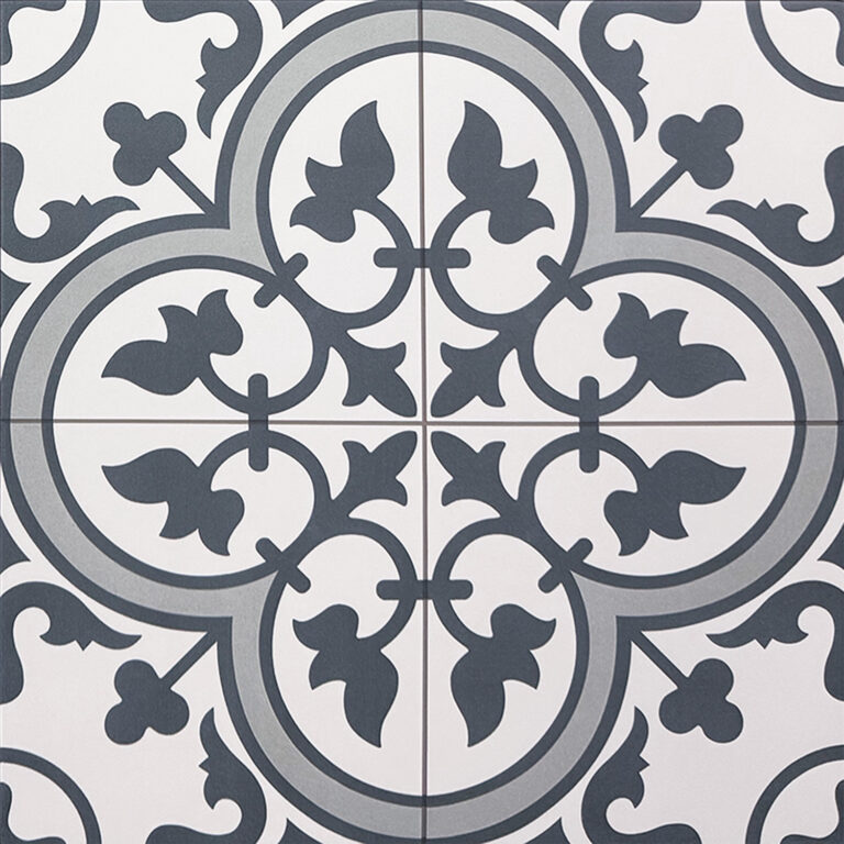 vloertegel / wandtegel chartwell blauw vintage 45x45 4 in 1