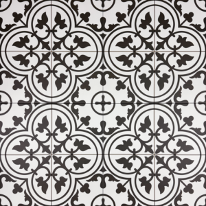 vloertegel / wandtegel chartwell zwart vintage 45x45 4 in 1