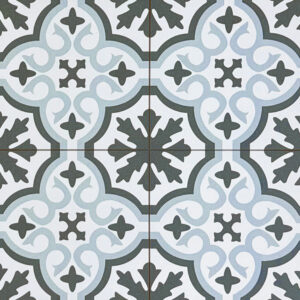 vloertegel / wandtegel chelsea blauw vintage 45x45 4 in 1