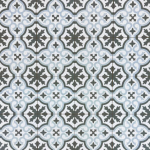 vloertegel / wandtegel chelsea blauw vintage 45x45 4 in 1